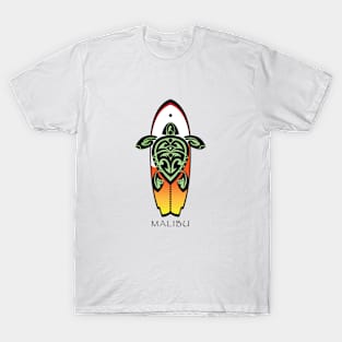 Tribal Turtle Tattoo Surfer Dude / Malibu T-Shirt